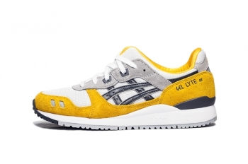 Asics Gel-Lyte III OG Herren Sneaker weiss-gelb-grau  Gr. 41,5