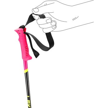 LEKI Racing Kids pink/gelb / 100 cm