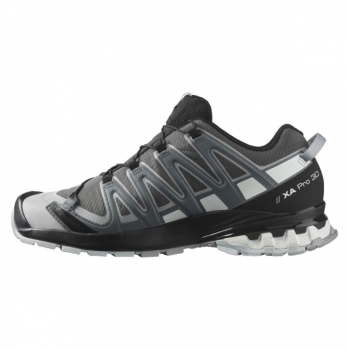 Salomon XA Pro 3D V8 GTX Herren grau-schwarz-weiß-rot / 44 2/3