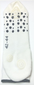 DONI-Sportsocken mit Silicon-Dots unisex weiß-schwarz / 45 - 47+