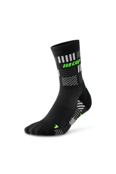 CEP The Run Limited Mid Cut Socks Herren III (Gr. 39-42)  / black/neon yellow